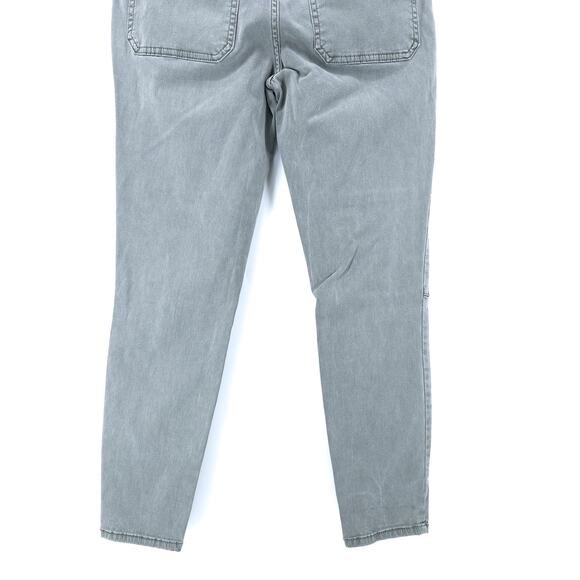 Mossimo Women Lt Gray Green Moto Button Fly Flap Pocket Super Stretch Jegging 10 - Picture 10 of 11